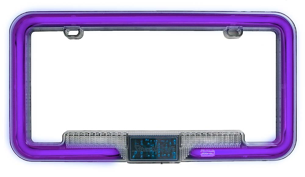 StreetGlow Neon License Plate Frames (Purple) The finishing touch