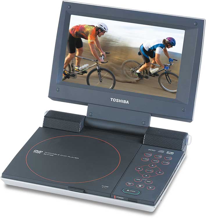 Toshiba SDP1400 Portable DVD/CD player with 7" LCD at
