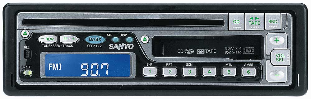 サンヨー SANYO FXCD-500J Sanyo FXCD-500 CD/cassette receiver with CD changer controls at
