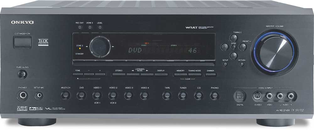 ONKYO TX-SA702(N) ハイパワーアンプ ゴールド リモコン付き ONKYO TX