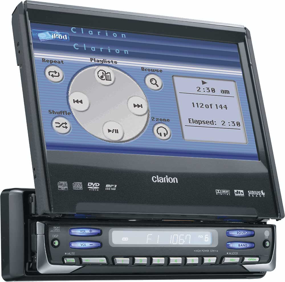 Clarion Proaudio Vrx755vd Dvd Mp3 Receiver With 7 Lcd Monitor At