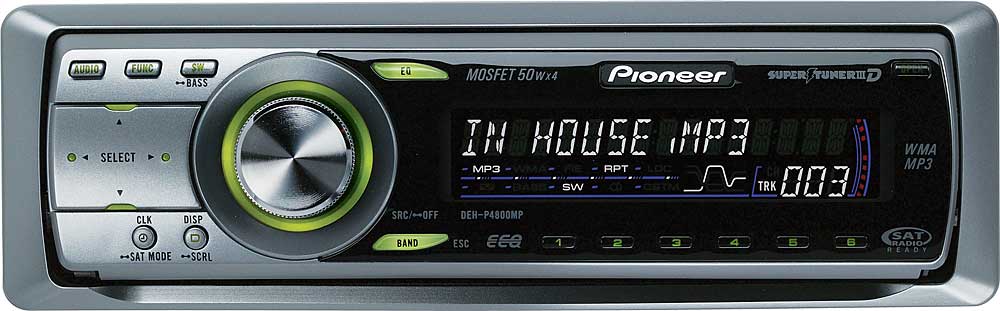 Pioneer Deh P4800mp Cd Receiver With Mp3 Wma Playback At Crutchfield