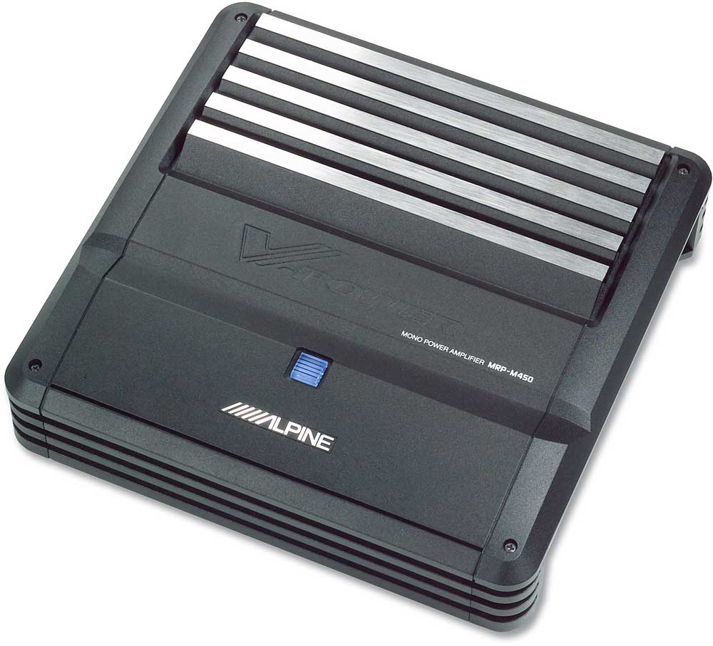 Amplificador Mono con Control Remoto Color Negro Alpine V-Power