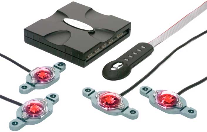 Varad SL210 Suspension Lighting Kit (Red) Four 1-watt LEDs with ...