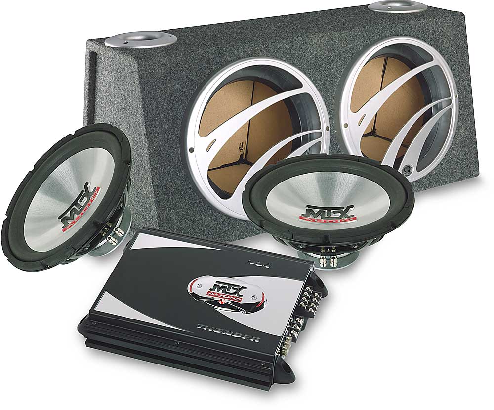 MTX Bass Package Thunder564 4channel amp, two Thunder4500 10" subs