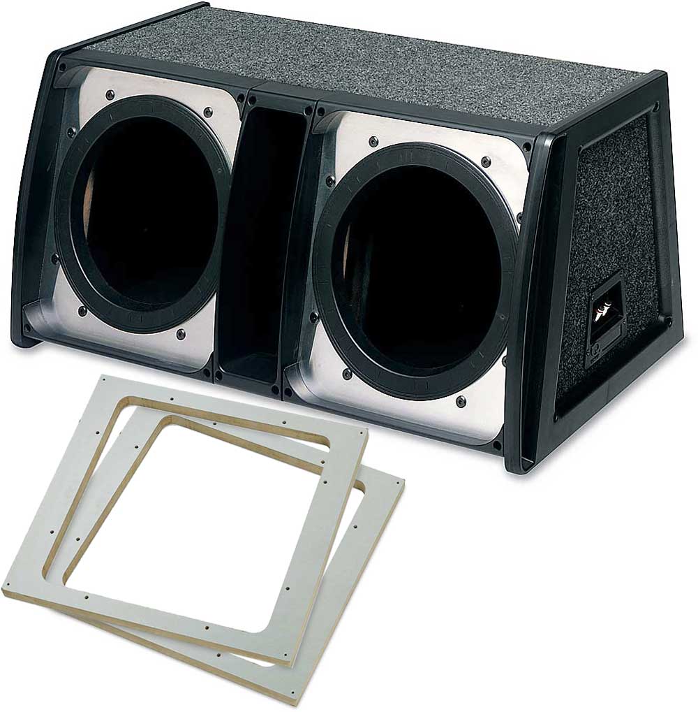 QLogic Type 3 Enclosure for Dual Square 10" Subs QLH1.2512DS hatchback box Two CS10SQ 10