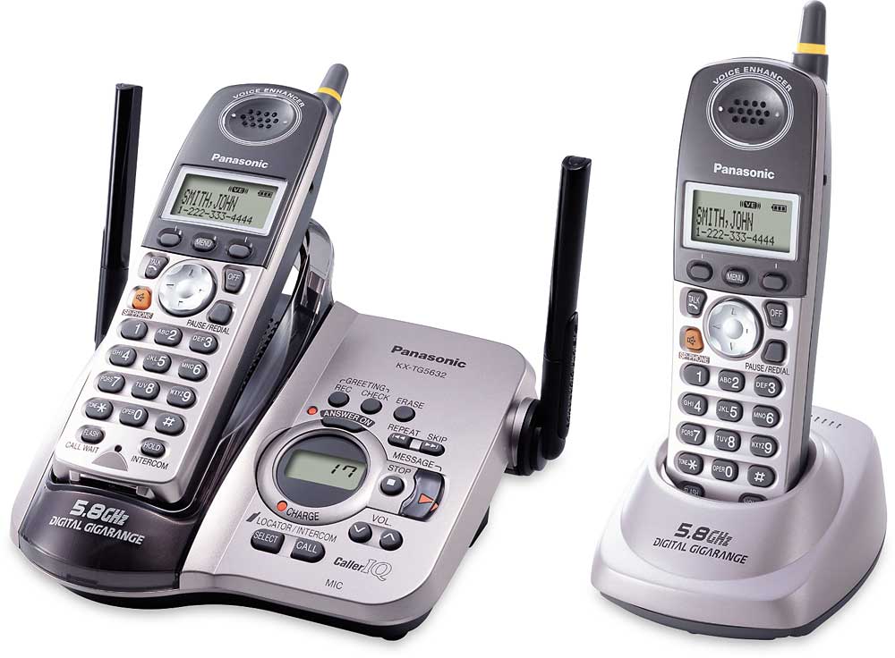 Panasonic Kx Tg5632m 5 8 Ghz Cordless Telephone With Digital Answering Machine At Crutchfield