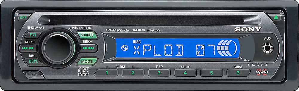 Sony Cdx Gt210 Cd Player With Mp3 Wma Playback At Crutchfield