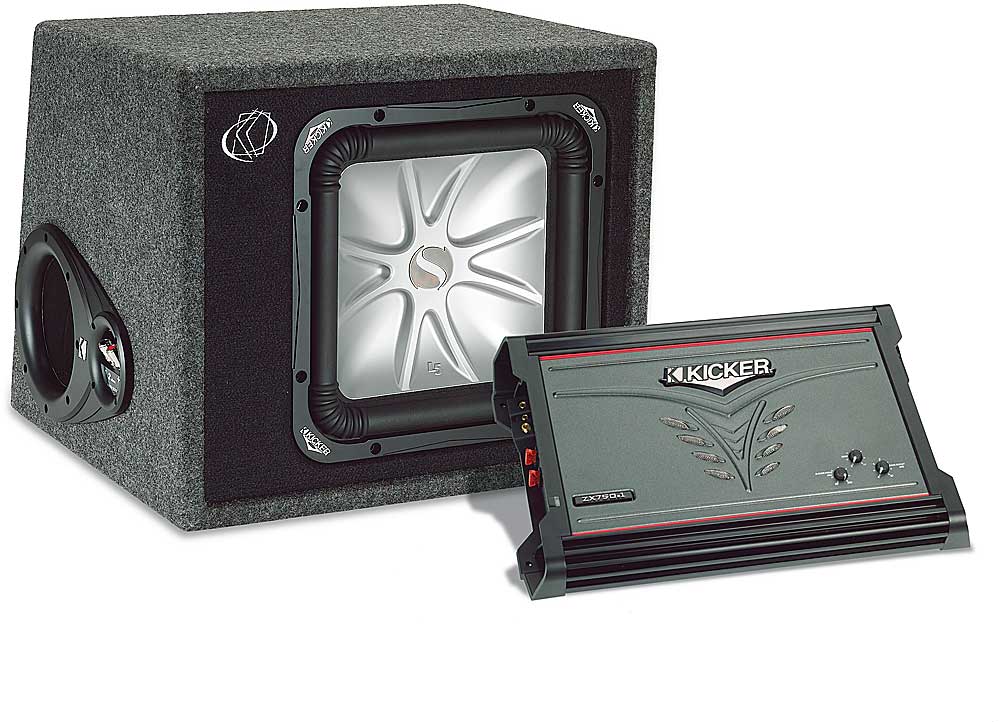Kicker Bass Package ZX750.1 mono subwoofer amplifier VS12L52 ported