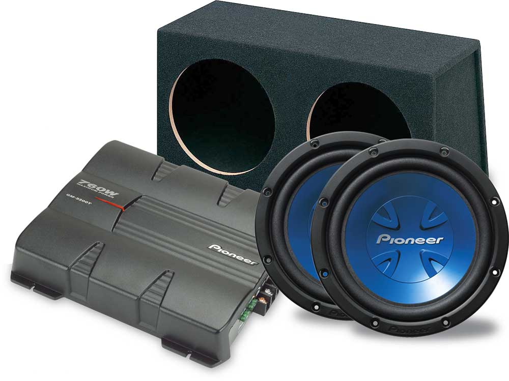 Pioneer Bass Package Pioneer GM5200T 2channel amplifier Two TSW301R