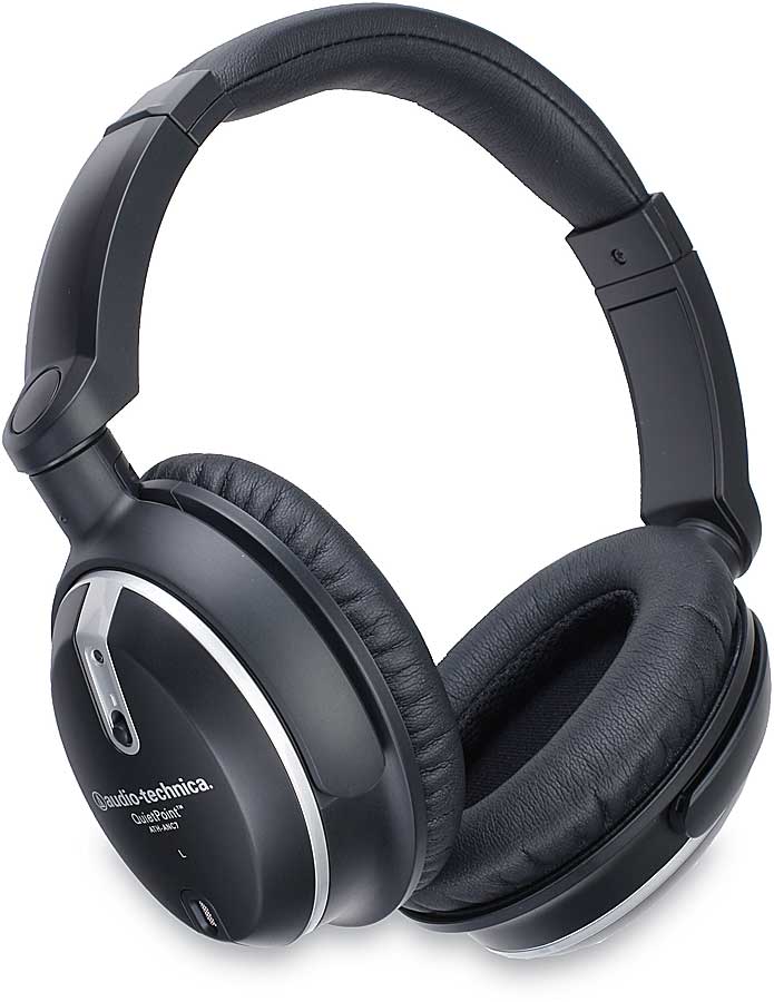 Audio-Technica® ATH-ANC7 QuietPoint™ around-the-ear noise-canceling ...