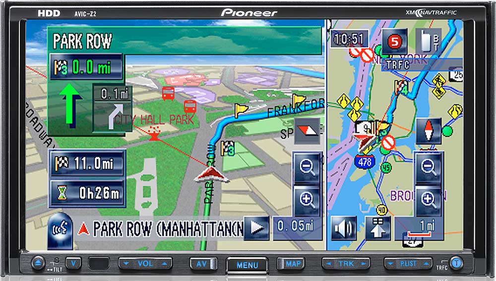 Pioneer Avic Z2 In Dash Navigation Dvd Receiver With 30 Gb Hard Drive At Crutchfield