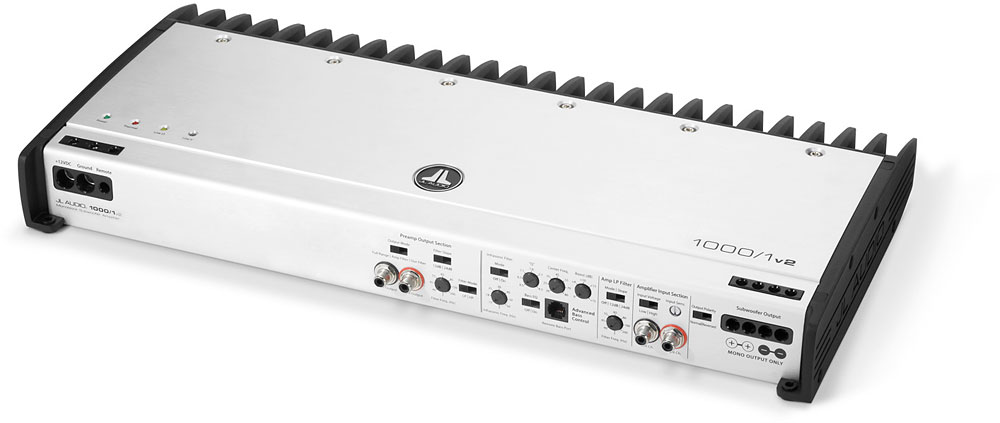 Jl Audio Slash V2 Series 1000 1v2 Mono Subwoofer Amplifier 1 000 Watts Rms X 1 At 2 Ohms At Crutchfield