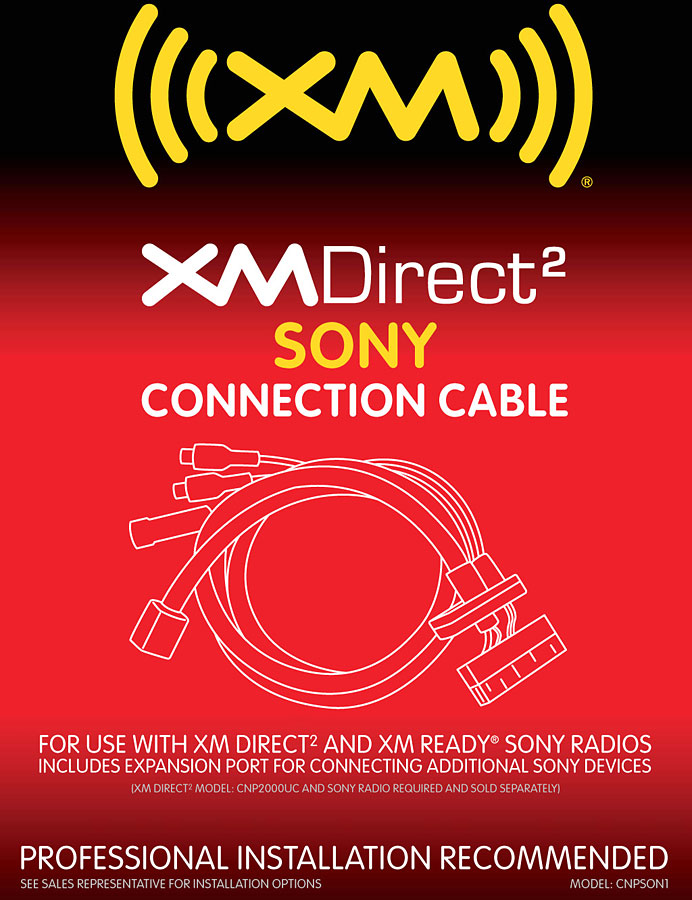AUDIOVOX CNPCLA1 XMDIRECT2 SONY CONNECTION CABLE for XM READY SONY RADIOS