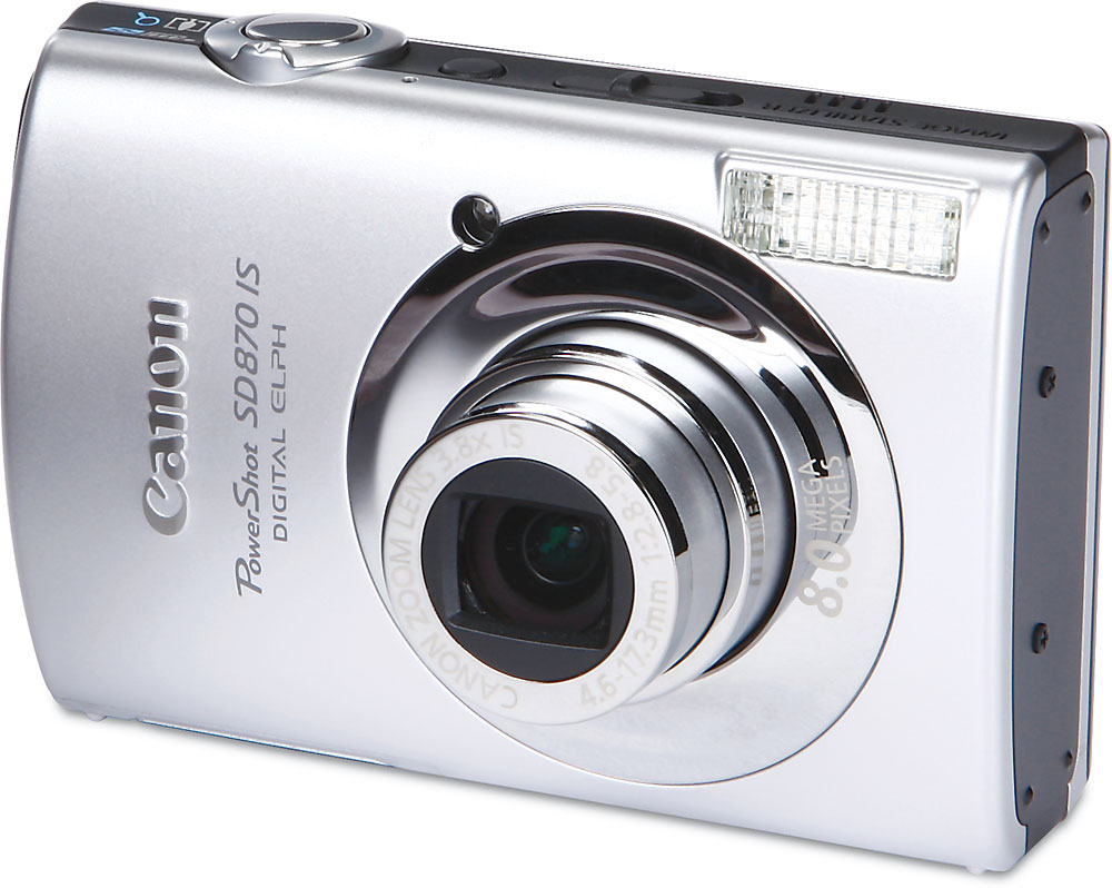 Canon PowerShot SD870 IS (Silver) 8-megapixel digital camera with optical  image stabilization at Crutchfield.com