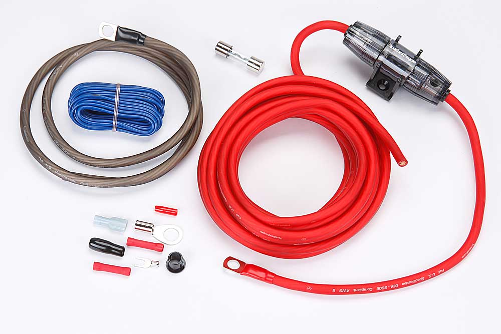 8 Gauge Amp Wiring Kit Ardor 500W Car Audio Amplifier Installation Wiring Kit CCA Power Cable Mini ANL Fuse 8GA 