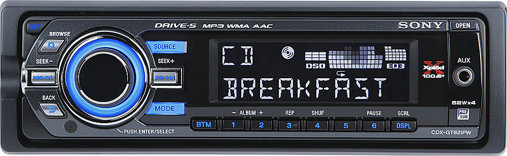 Customer Reviews: Sony Xplod CDX-GT62IPW CD receiver at Crutchfield