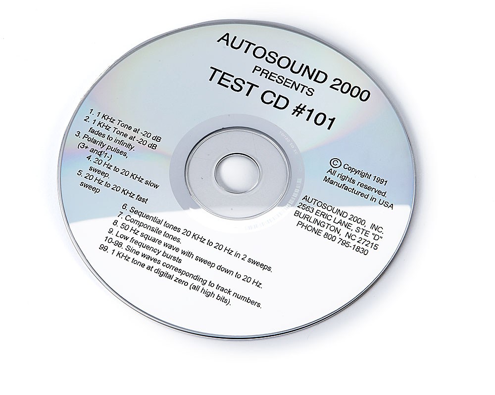 Autosound 2000 Disc One (Disc One) Low Frequency Test CD at Crutchfield