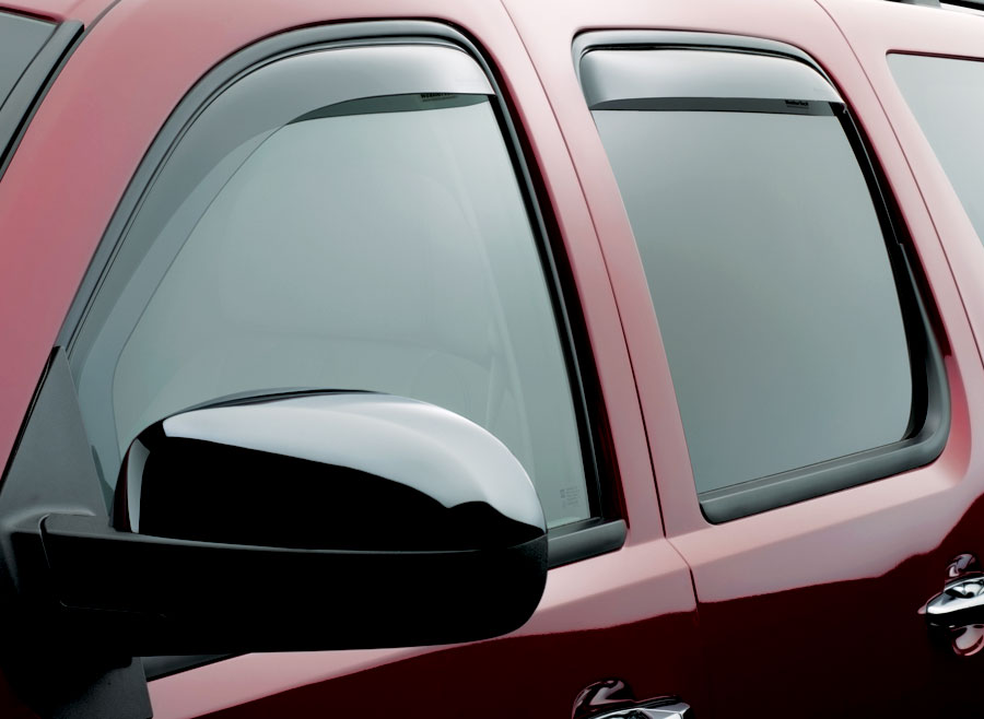 WeatherTech Custom Fit Rear Side Window Deflectors for Nissan Titan Crew Cab Dark Smoke