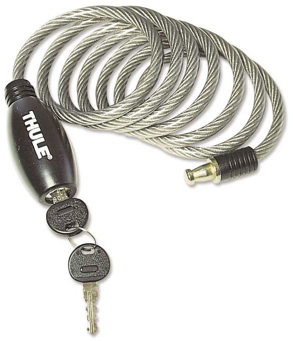 Thule 538 Cable Lock 6-foot cable and cylinder lock at Crutchfield