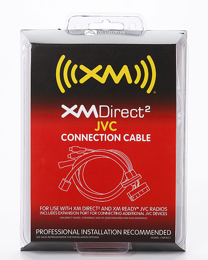 XM Direct 2 JVC Adapter Cable Connect your JVC receiver to the