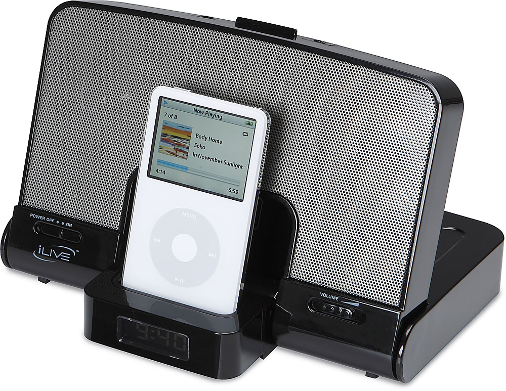 iLive iS108B Portable iPod® speaker system at Crutchfield