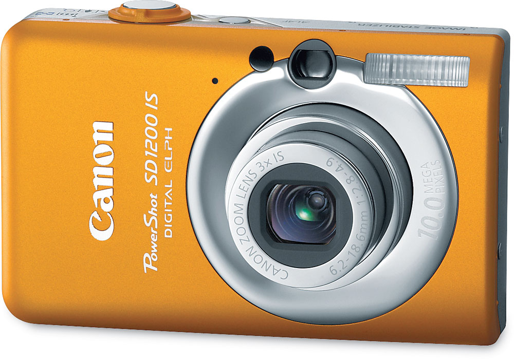 Canon PowerShot SD1200 IS (Orange) 10megapixel digital camera with 3X