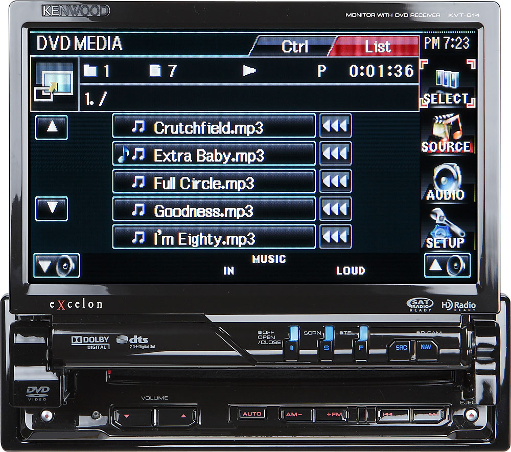 Kenwood Excelon KVT614 DVD receiver at