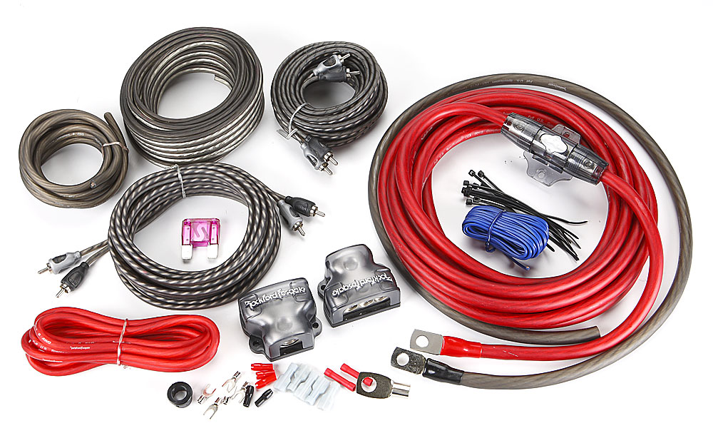 Unique Bargains 5 in 1 Vehicle Car Audio Battery Copper Cable Amplifier  Wiring Kit Set 