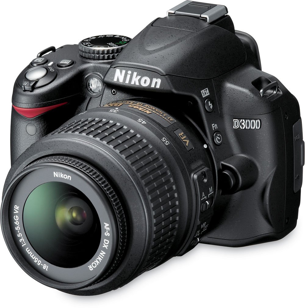 Nikon D3000 Kit 10.2megapixel digital SLR camera with 1855mm image
