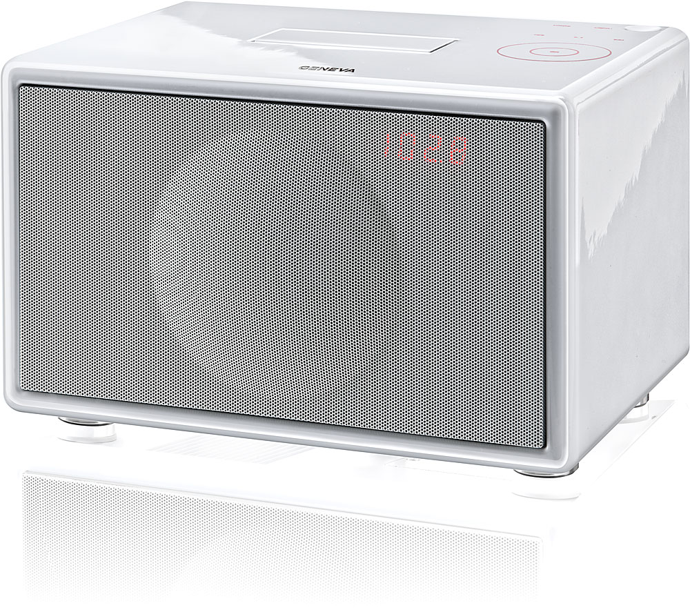 Geneva Sound System Model S (White) Clock Radio with dock for iPod® and  iPhone® at Crutchfield.com