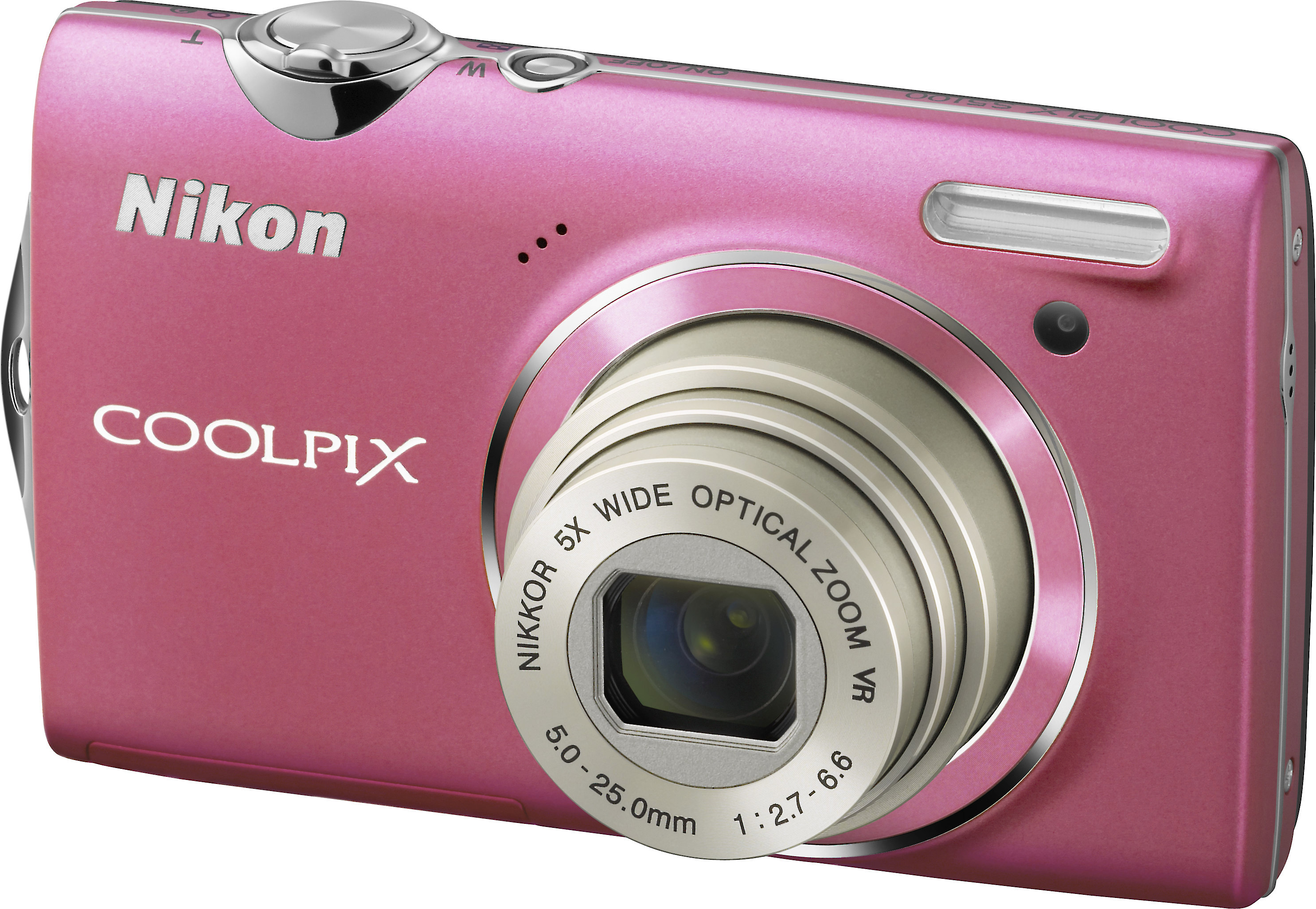 Nikon Coolpix S5100 (Pink) 12.2-megapixel digital camera with 5X ...