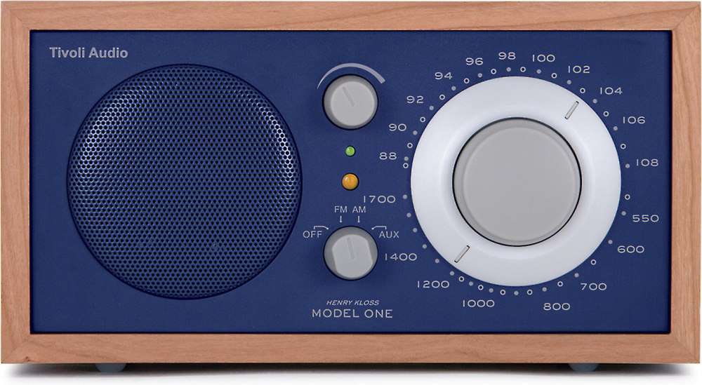Tivoli Audio Model One (Cherry/blue) AM/FM radio at