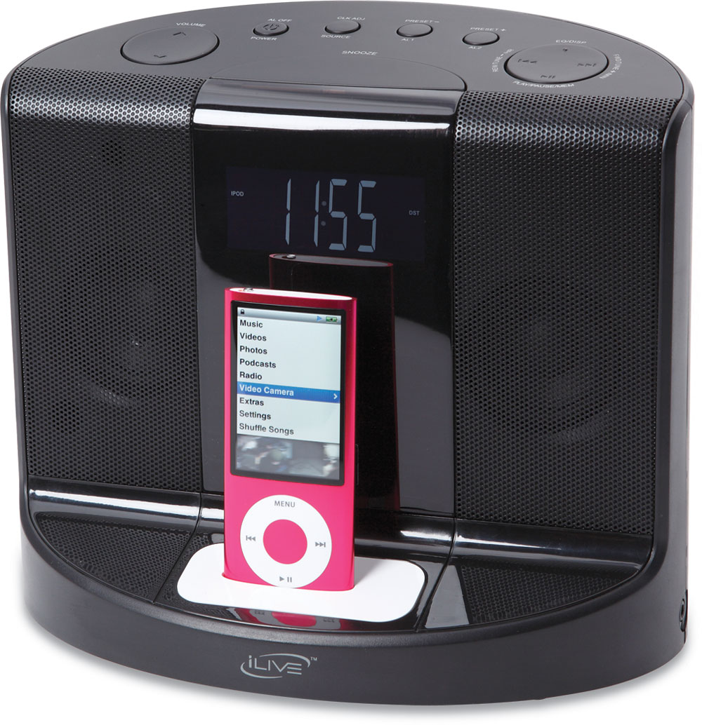 iLive IC600 Clock radio with builtin iPod® and iPhone® dock at