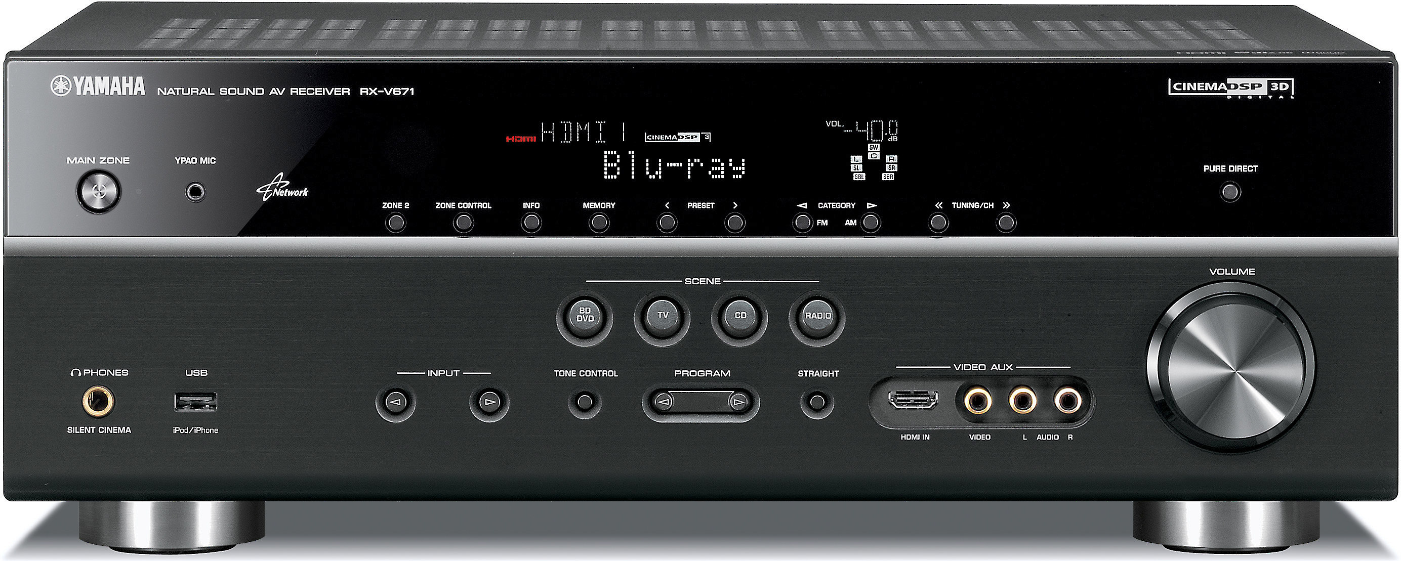 Yamaha Rx V671 Home Theater Receiver With 3d Ready Hdmi Switching Internet Ready At Crutchfield