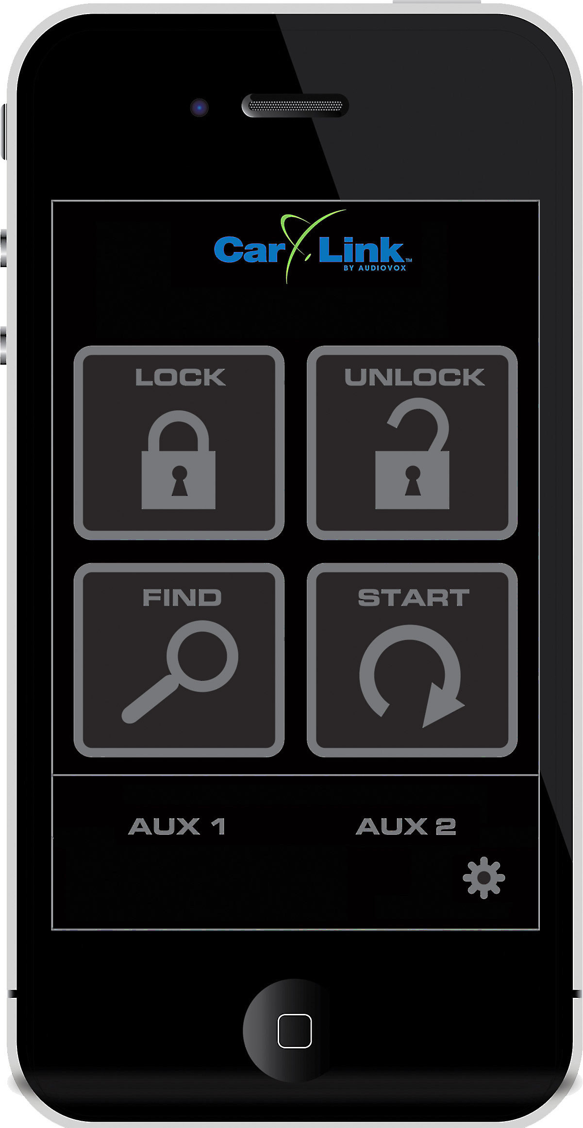 Audiovox Car Link Remote start interface — use your smartphone to start