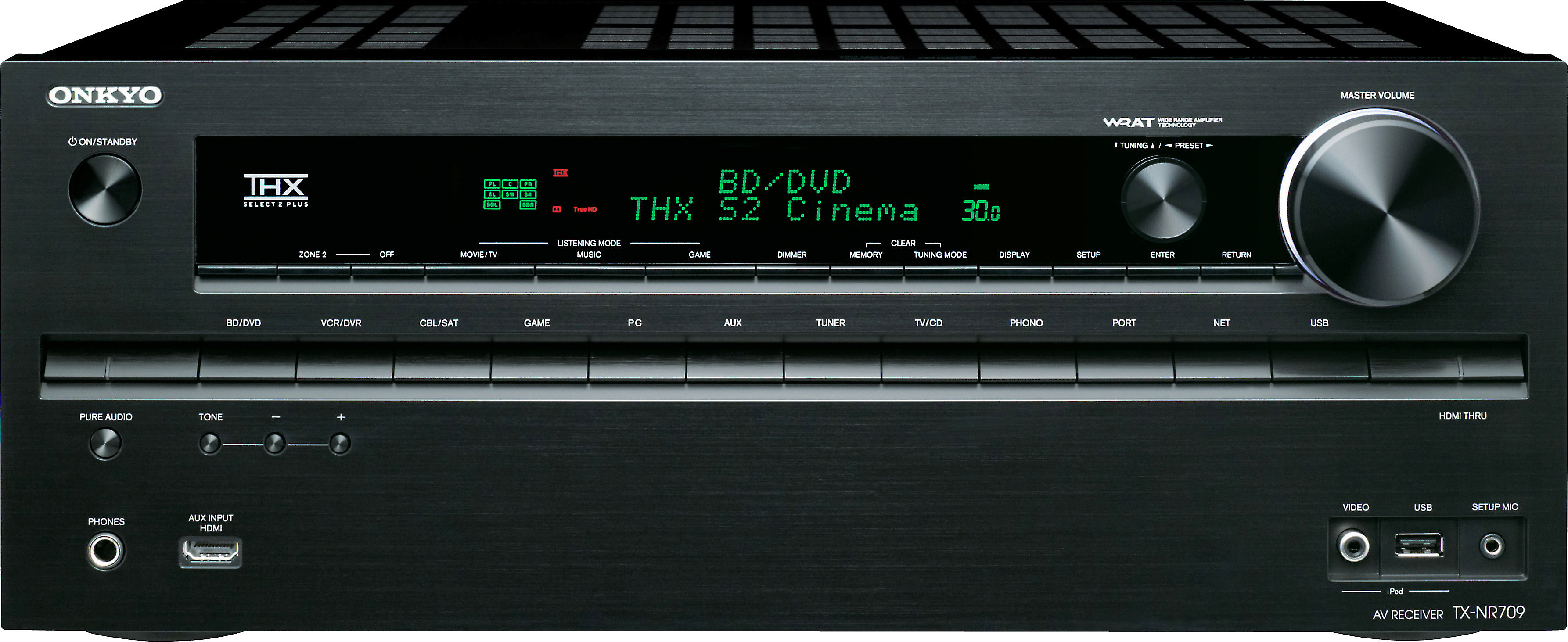 Onkyo TXNR709 Home theater receiver with 3Dready HDMI switching