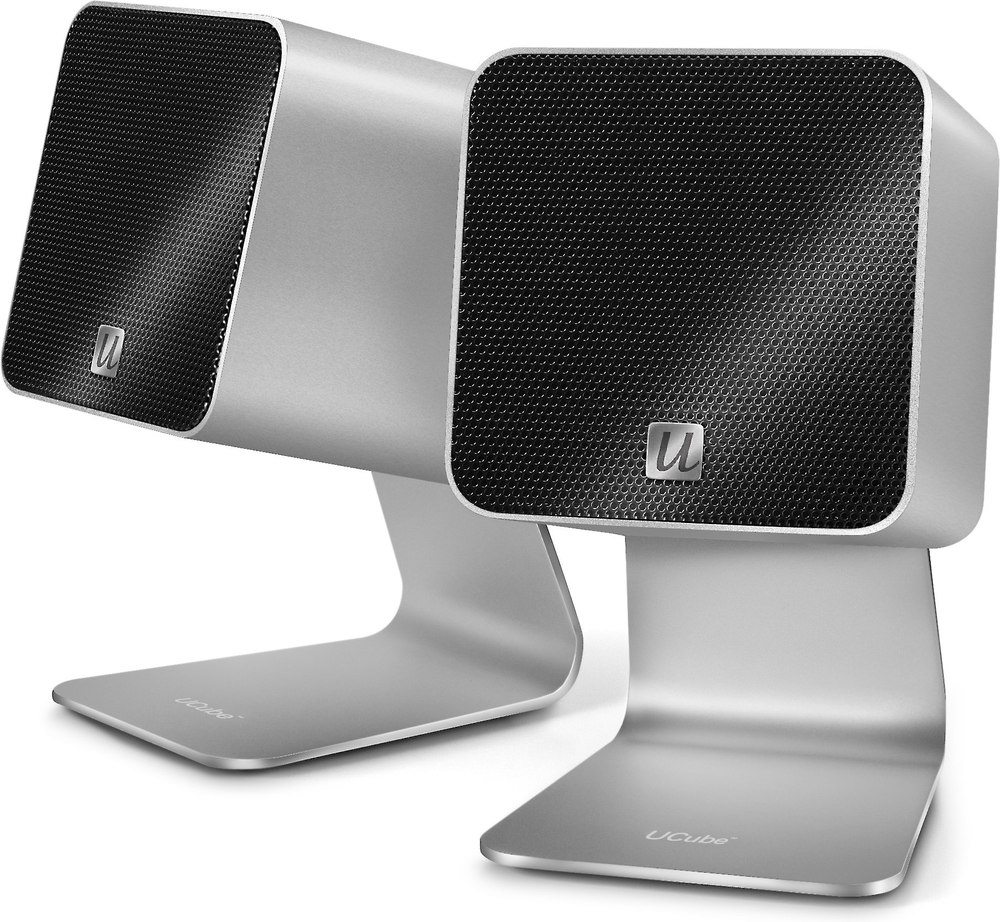 Ultralink UCube™ (Silver) USBpowered portable computer speakers at