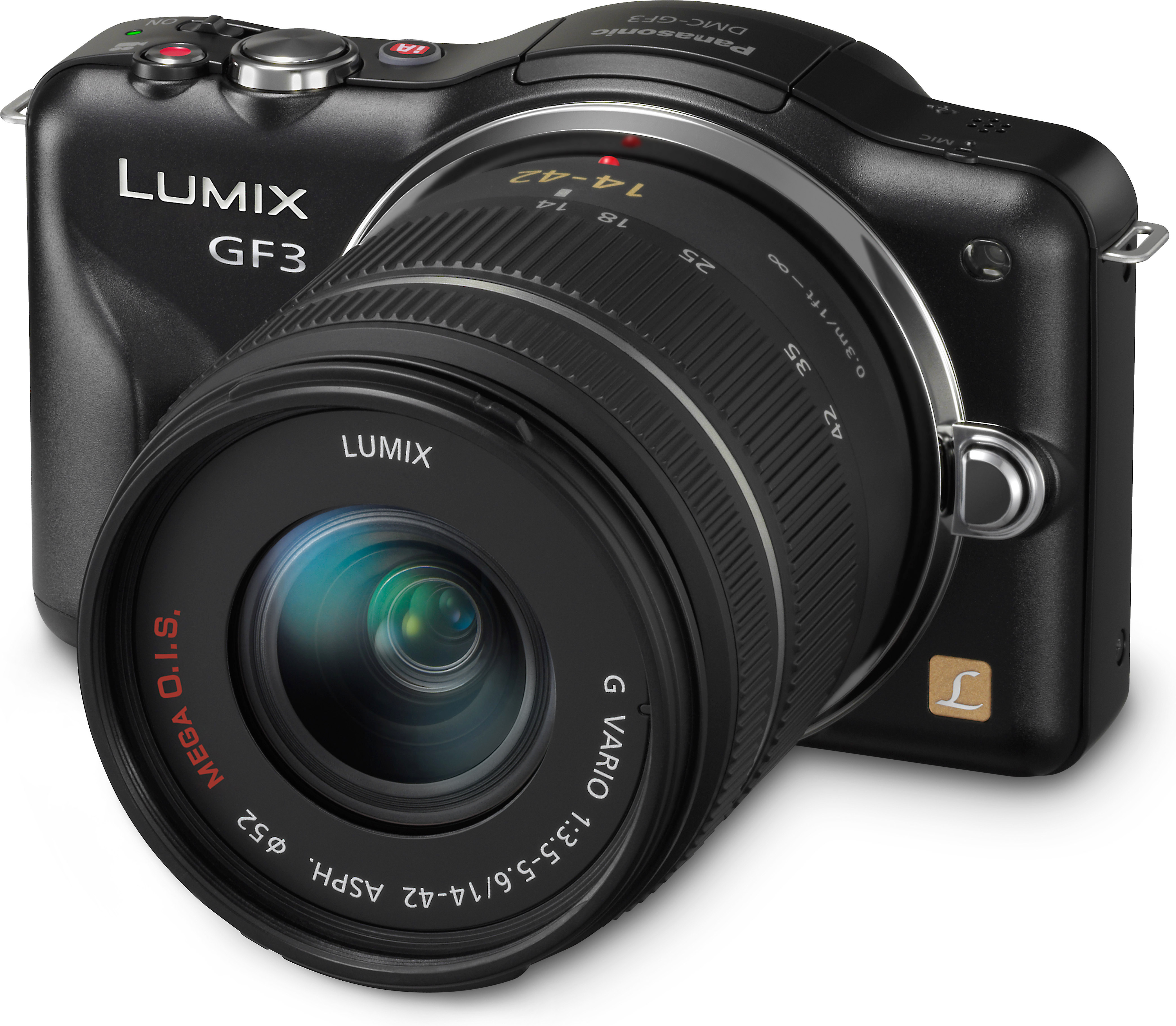 Panasonic Lumix DMCGF3K Kit (Black) 12.1megapixel digital camera with