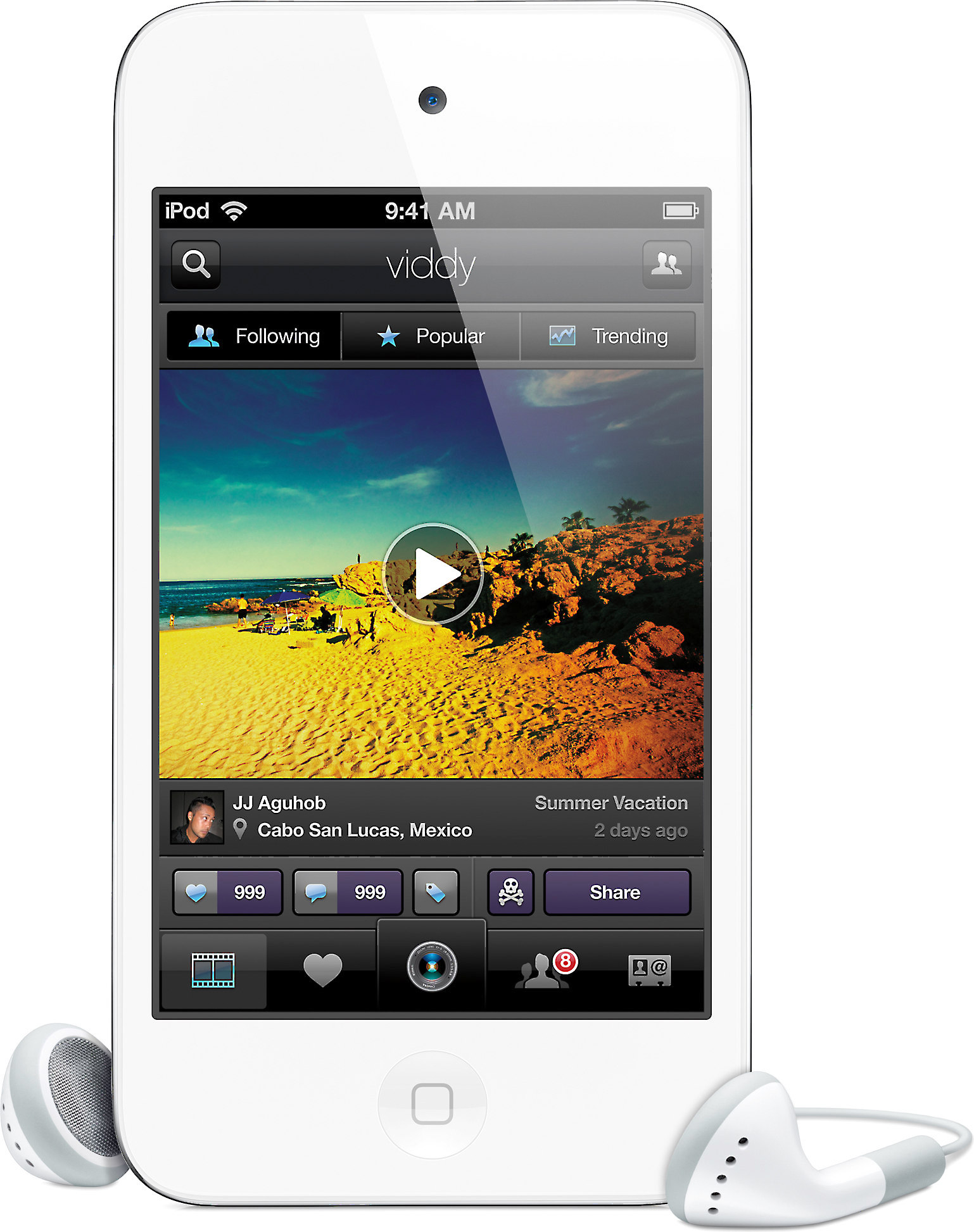 Apple Ipod Touch 4th Generation 3.5 MP4 Player 8GB Dual Camera Bluetooth Wi-Fi MP4