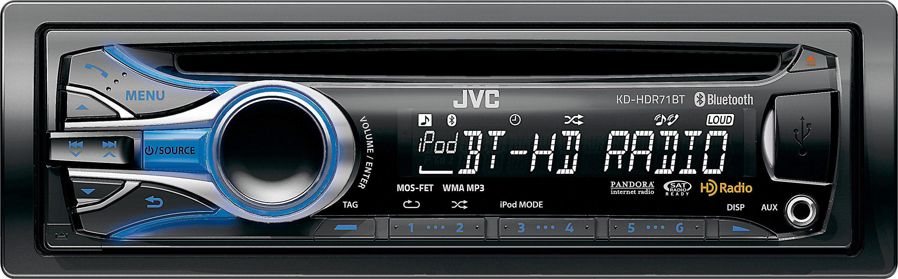 JVC KD-HDR71BT CD receiver at Crutchfield