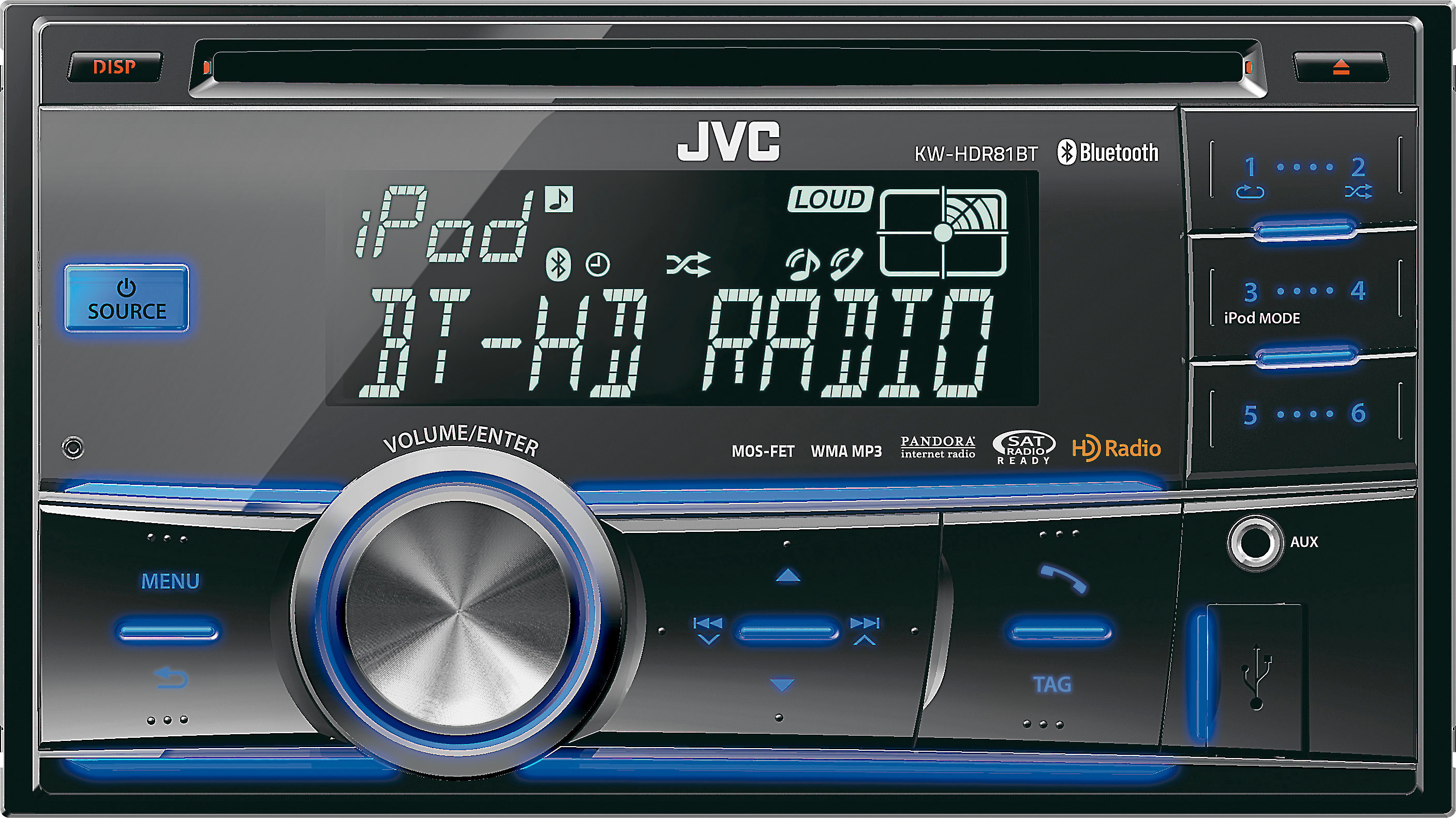 JVC KW-HDR81BT CD receiver at Crutchfield