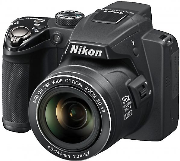 Nikon Coolpix P500 (Black) 12.1-megapixel camera with 36X optical zoom ...