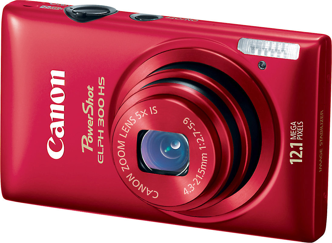 Canon Powershot Elph 300 Hs (red) 12.1-megapixel Digital Camera With 5x 