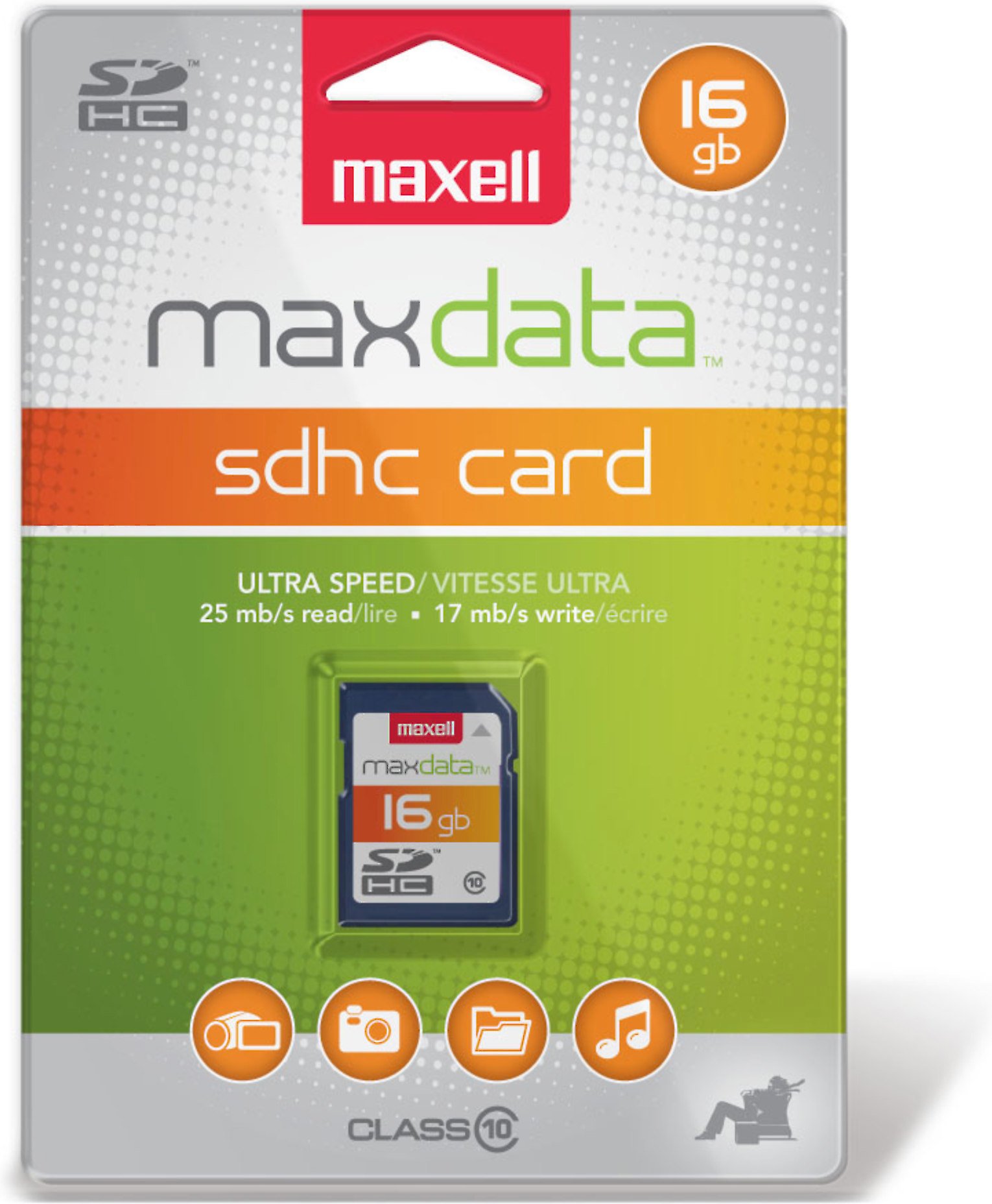 Maxell SDHC Memory Card (16GB) Class 10 at Crutchfield