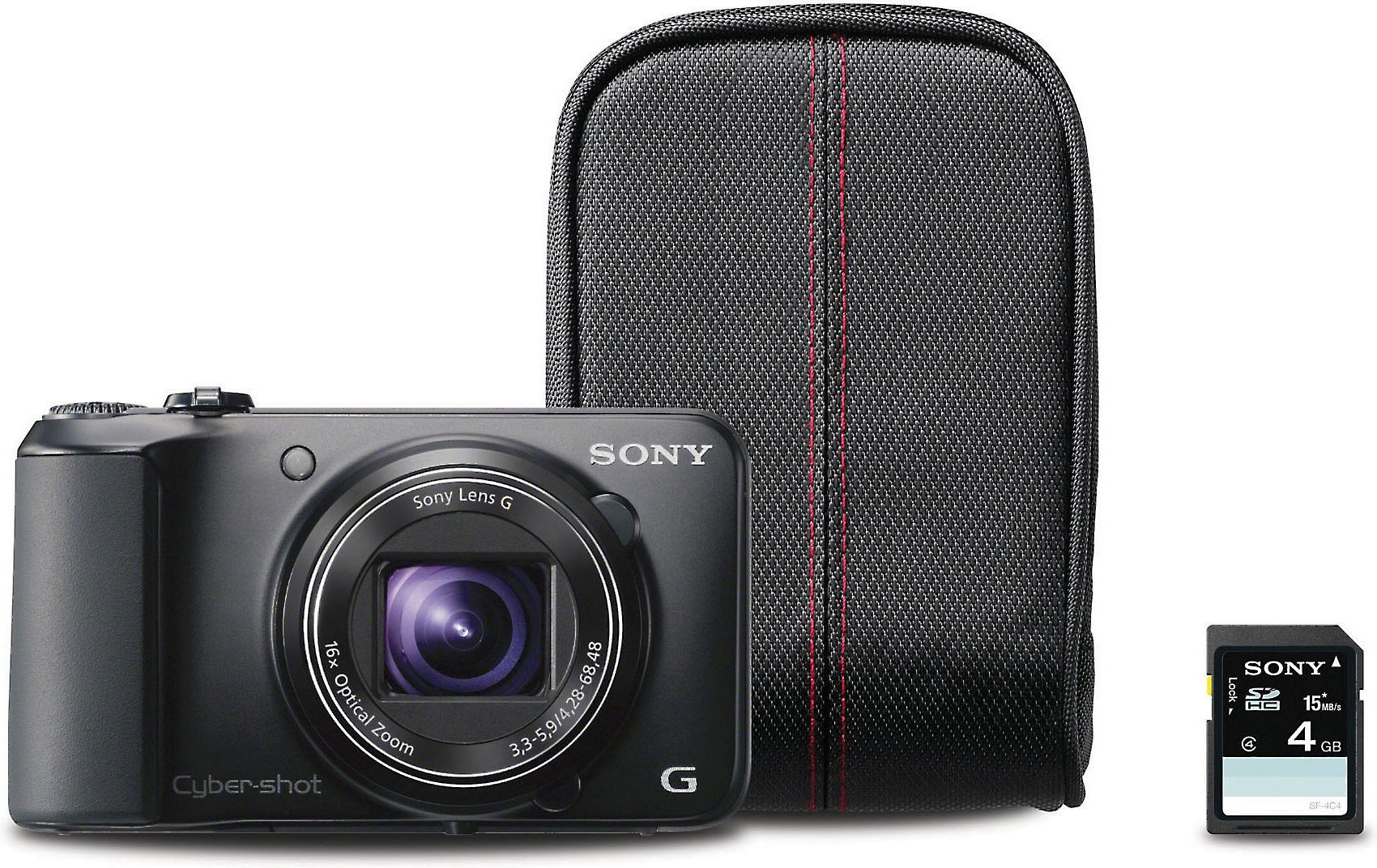 Sony Cyber-Shot® DSC-H90 Bundle 16.1-megapixel/16X optical zoom camera ...