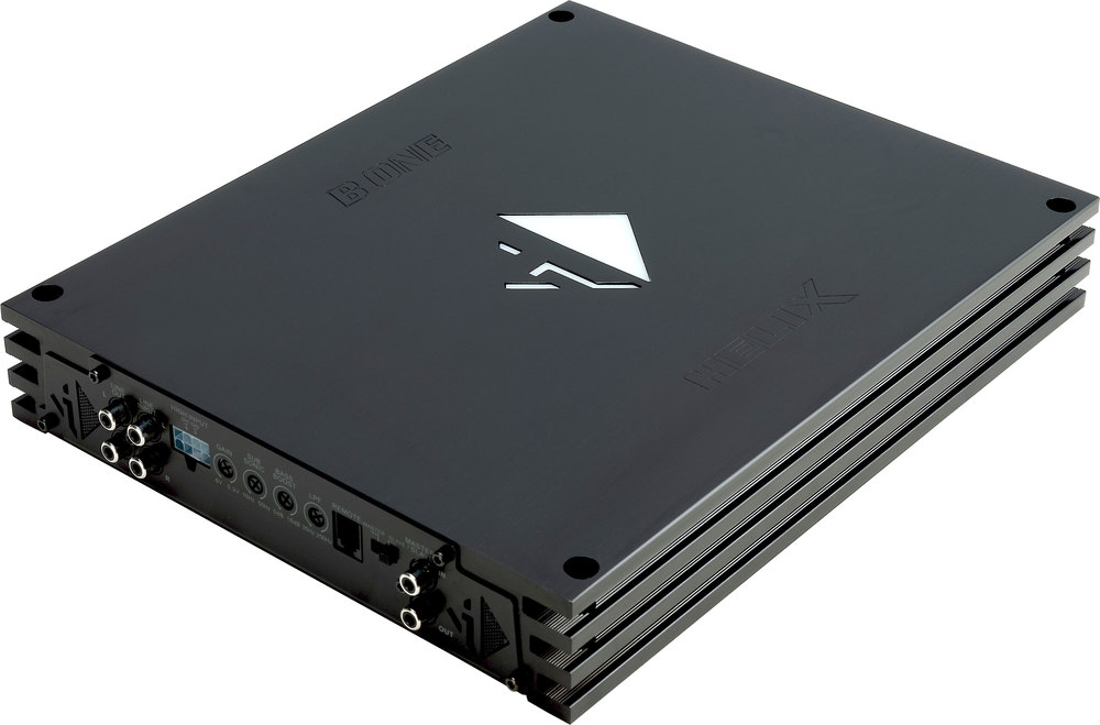 Helix Blue B ONE Mono subwoofer amplifier — 950 watts RMS x 1 at 1 ohm