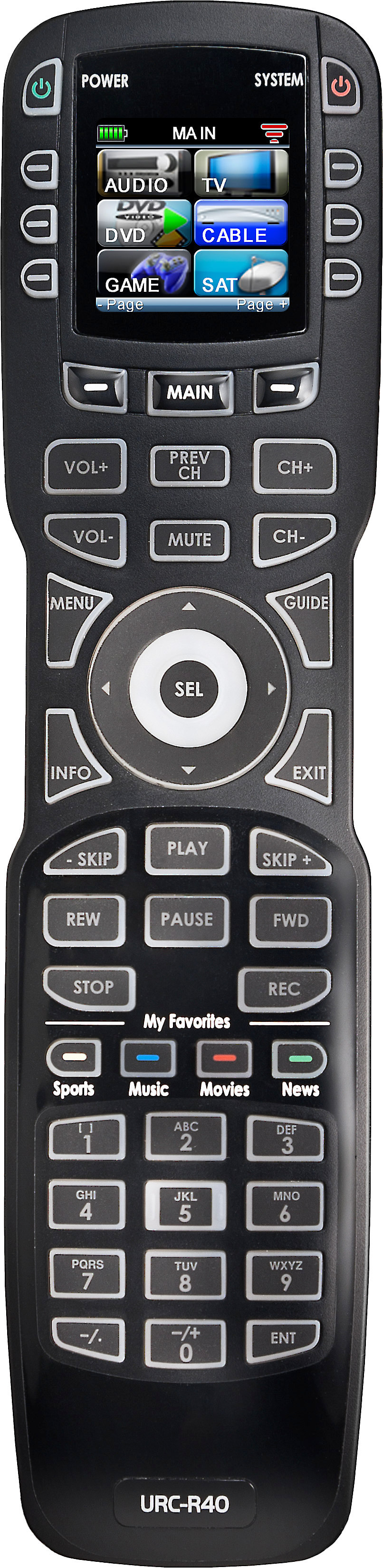 Universal R Controller Customer Reviews: Universal URC-R40 Multibrand remote with learning ...