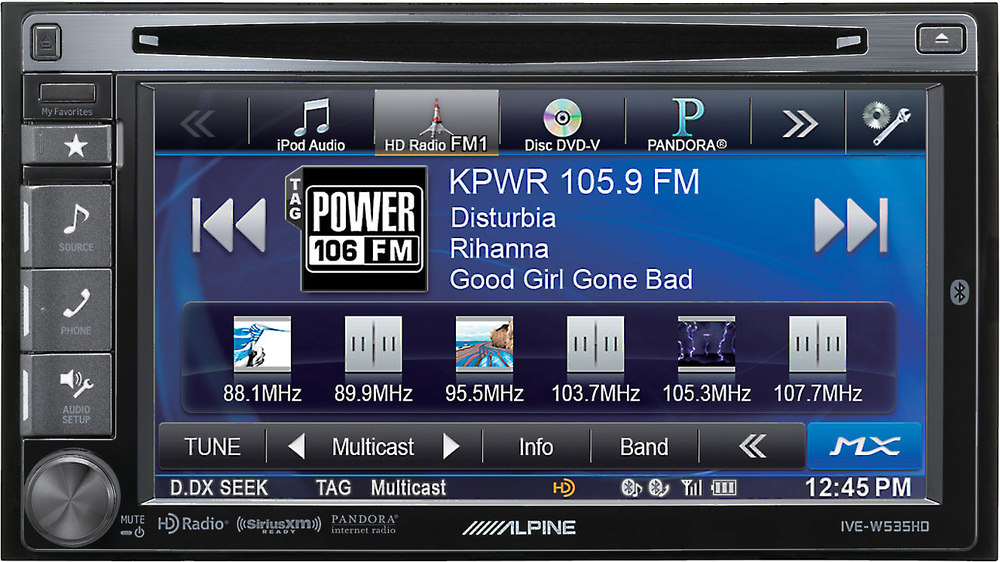 Alpine IVEW535HD DVD receiver at