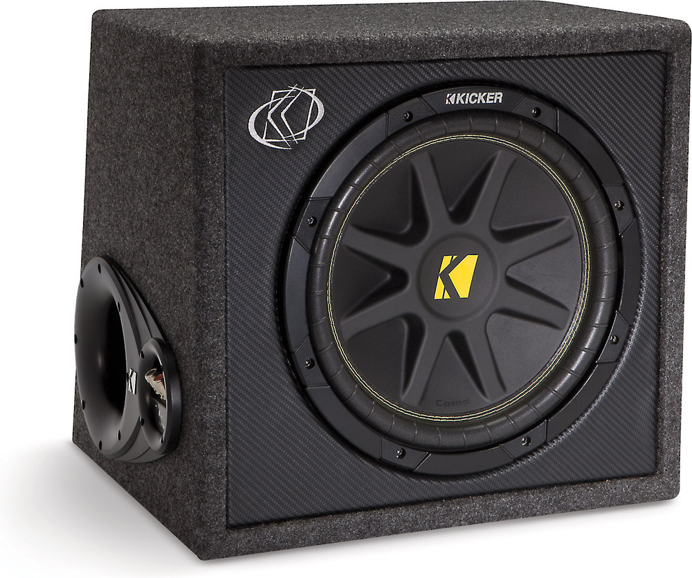 Kicker 10VC124 Ported enclosure with one 4ohm 12" Comp subwoofer at